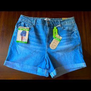 Plus Size WAX High Waist Denim Shorts - Light Wash- 3X (Size 18)